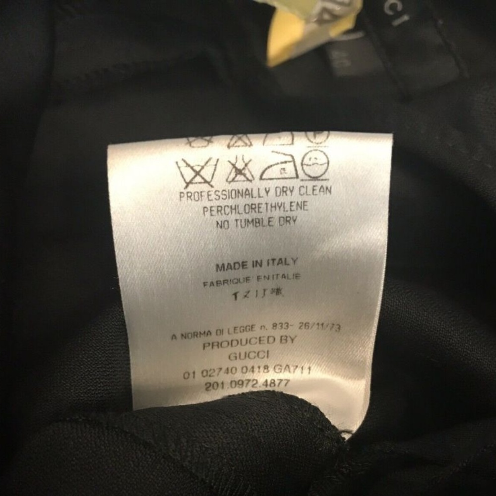 Gucci 40 Pants Ladies S/6 Black Wool Mohair Summer - Picture 6 of 6
